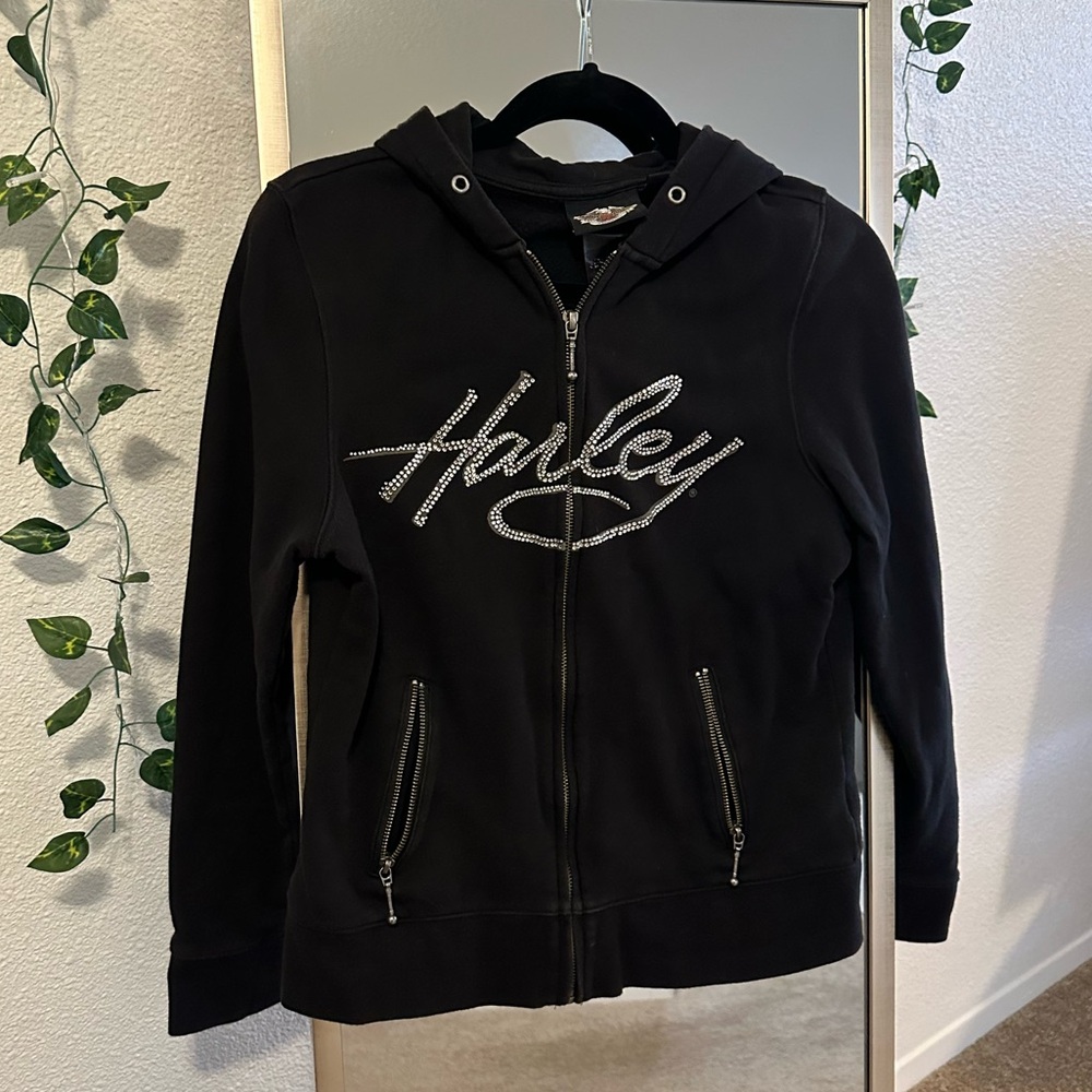 Harley-Davidson Black Zip-Up Jacket